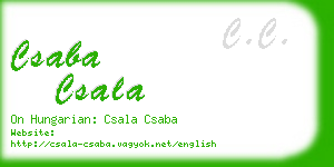 csaba csala business card